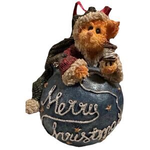 Boyd's Purrstone Fuzzywig's Round Up...Strike a Merry Cord Cat Ornamant